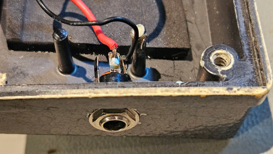 Reworking a previously installed 9 volt jack