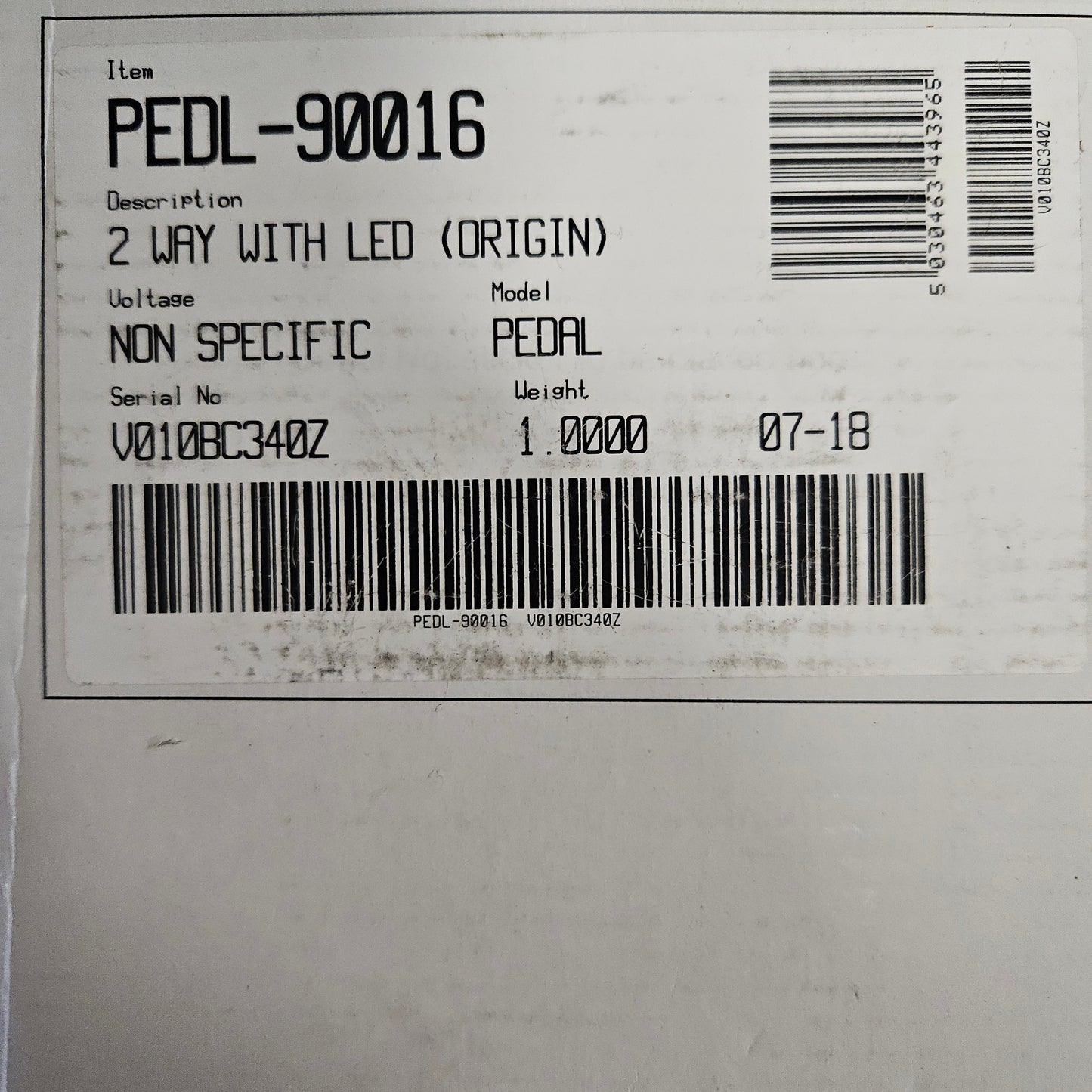 Marshall PEDL-90016 Origin series Boost / FX Loop footswitch versterker