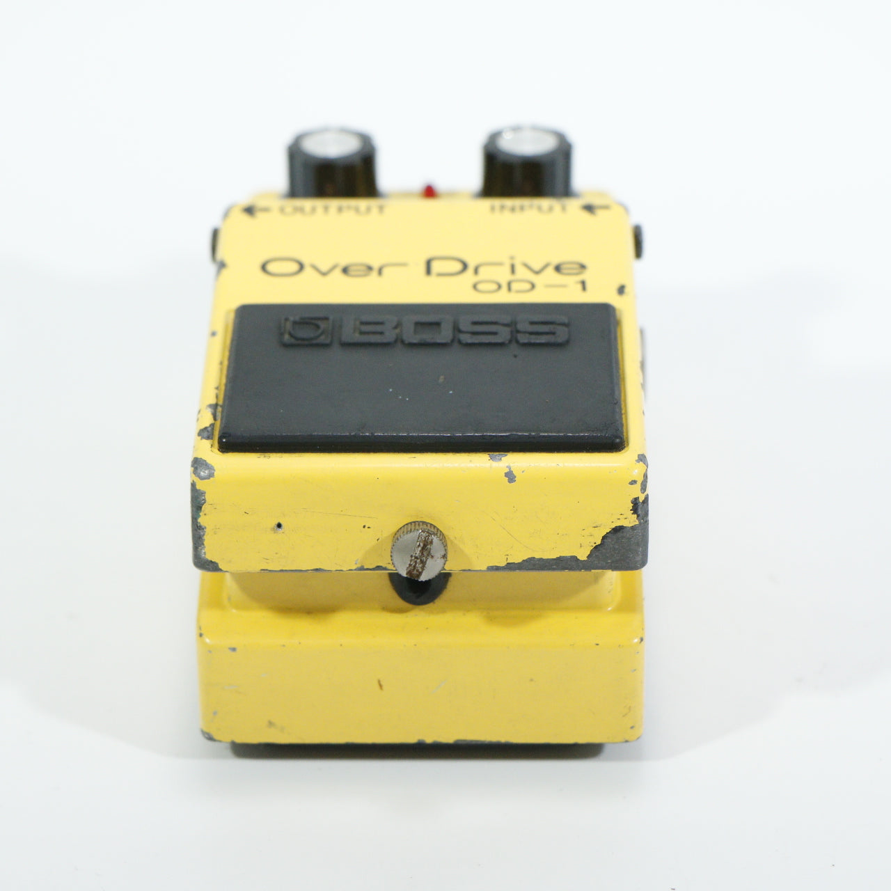 Boss OD-1 Over Drive, silver screw, long dash, overdrive (s/n 8900, Vintage, Black Label, Made in Japan)