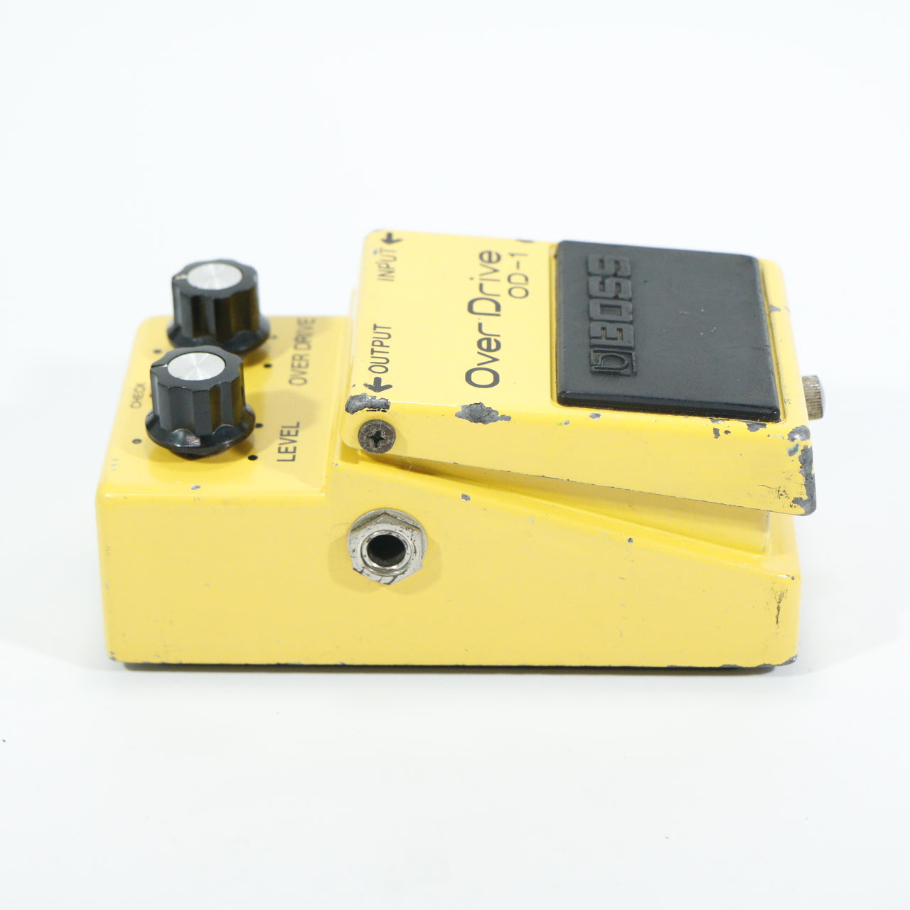 Boss OD-1 Over Drive, silver screw, long dash, overdrive (s/n 8900, Vintage, Black Label, Made in Japan)