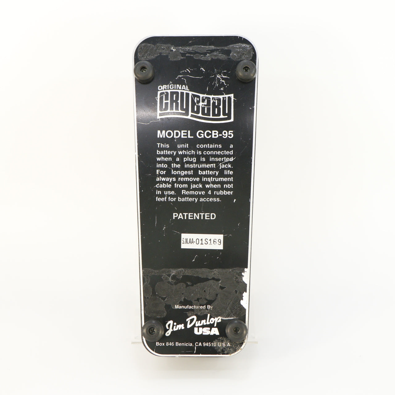 Dunlop GCB-95 Crybaby (s/n AA-01S169, made in USA, pre-CE)
