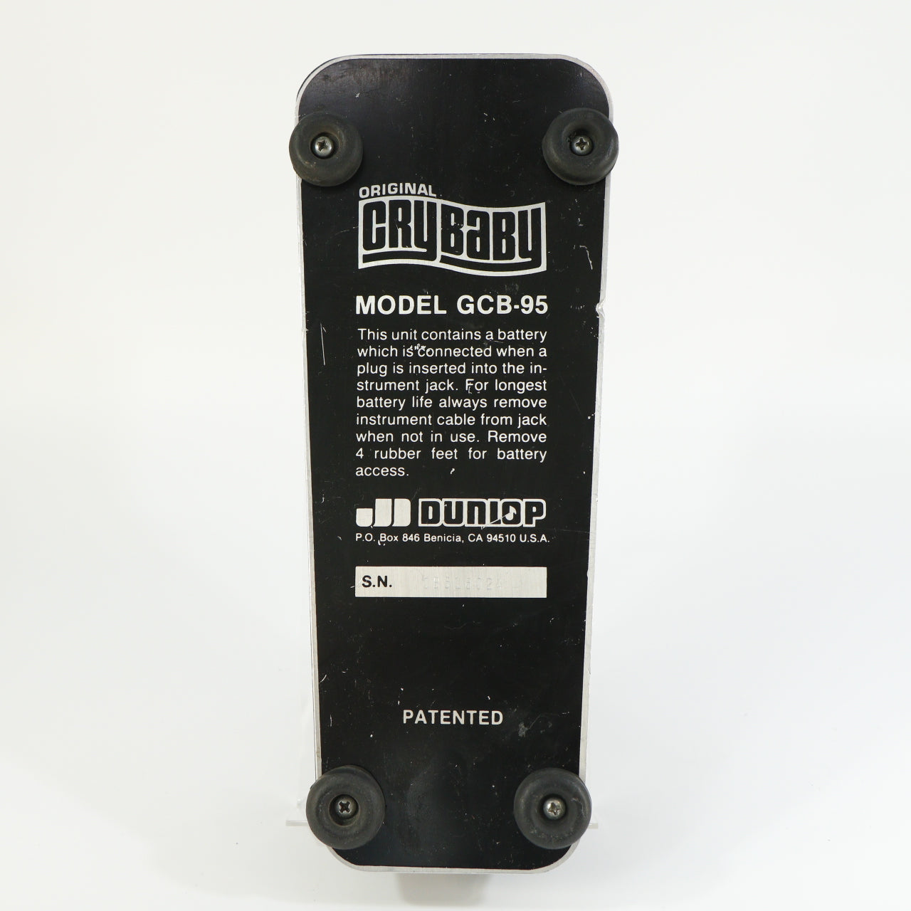 Dunlop GCB-95 Original CryBaby Wah (s/n CB516024, HotPotz II Potmeter, pre CE, made in USA)