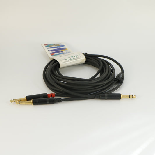 Cordial CFY 6 VPP TRS naar 2x jack, stereo naar mono Y-adapter kabel