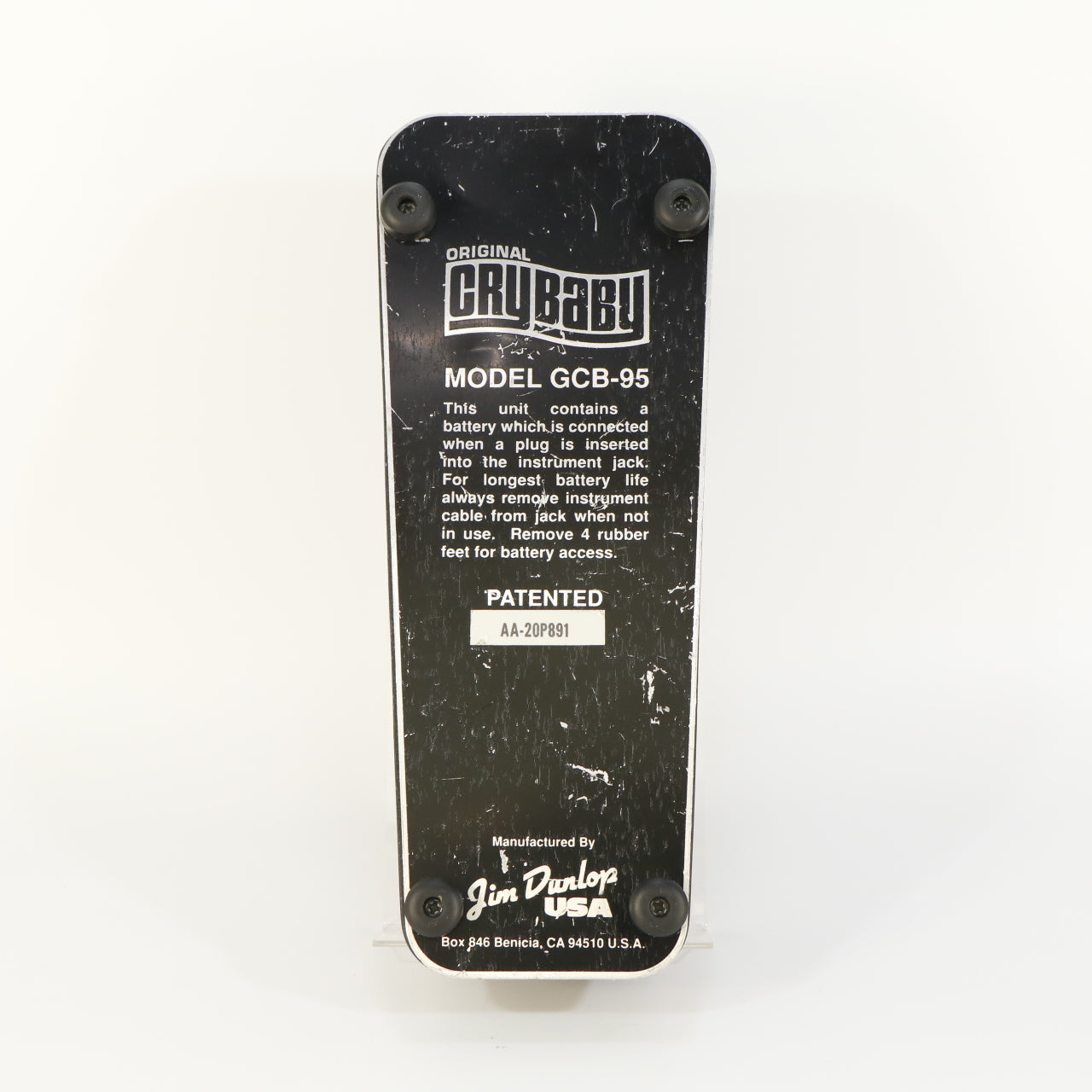 Dunlop GCB-95 Crybaby (Made in the USA, pre-CE, s/n AA-20P891)