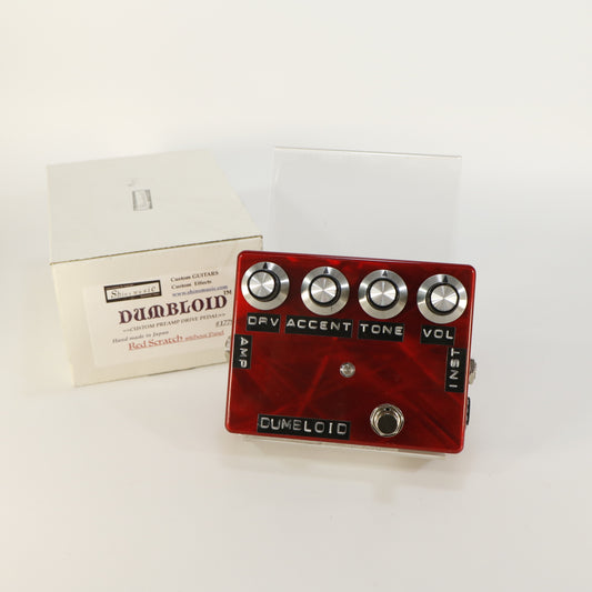 Shin's Music Dumbloid Red Scratch Custom Preamp Drive Pedal (s/n 1779, in doosje, handgemaakt in Japan)