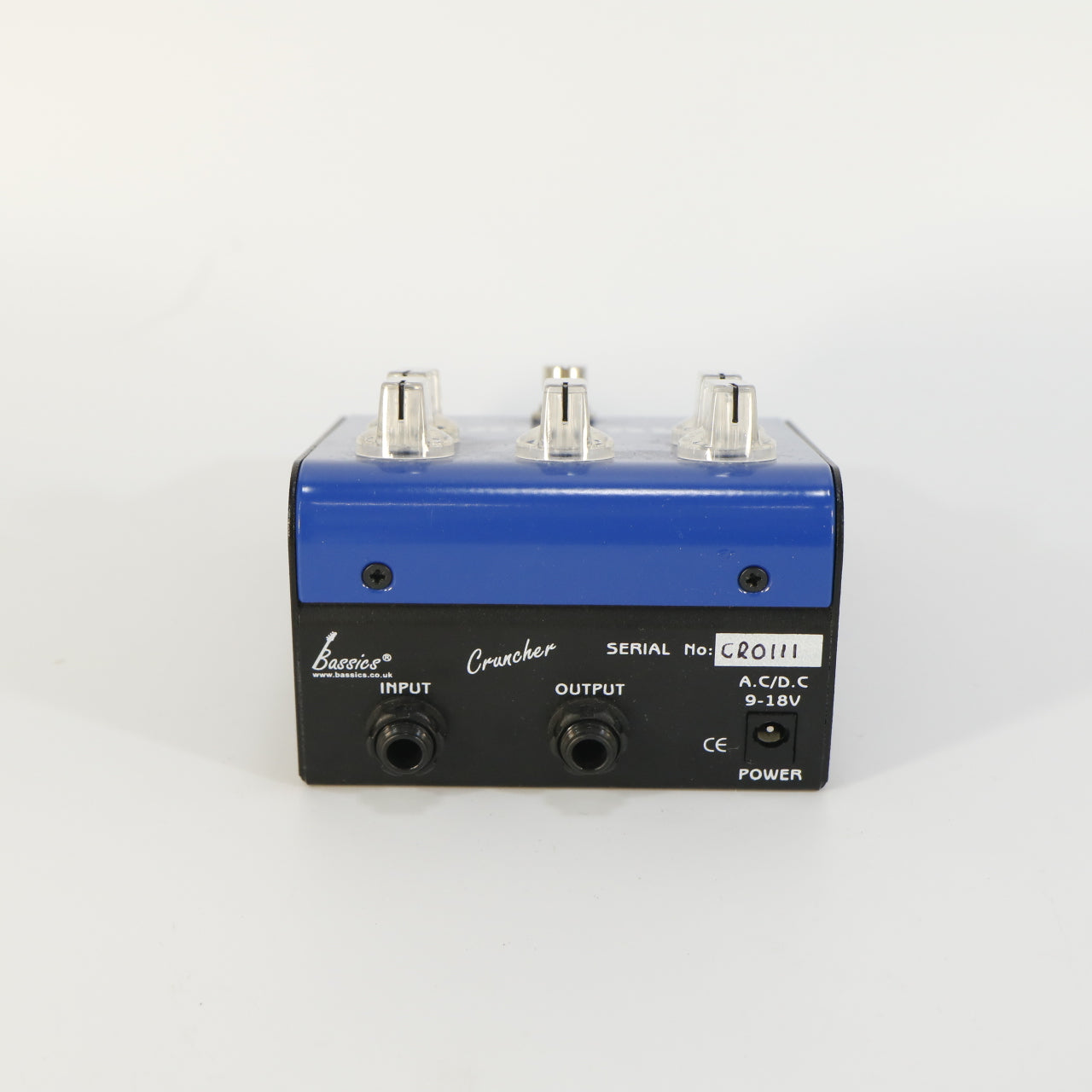 Bassics Cruncher Overdrive / Distortion (s/n CR0111, in doosje, Made in England)