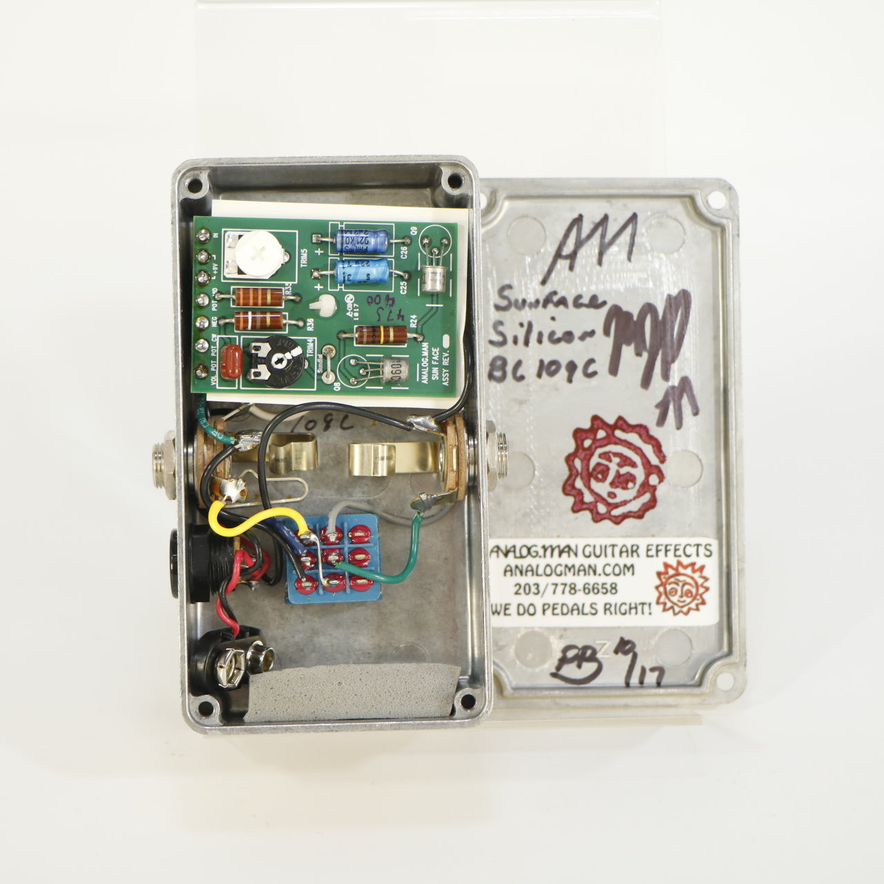 AnalogMan Sunface BC109c Silicon Fuzz (incl. doosje enz)
