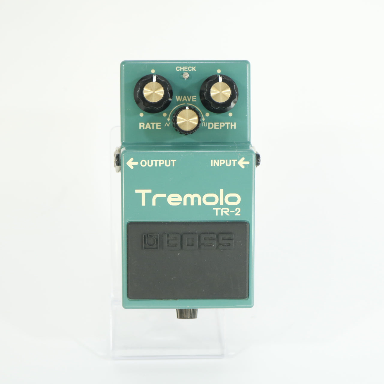 Boss TR-2 Tremolo (modded naar studio kwaliteit, s/n P4E6399, Silver Label, Made in Taiwan)