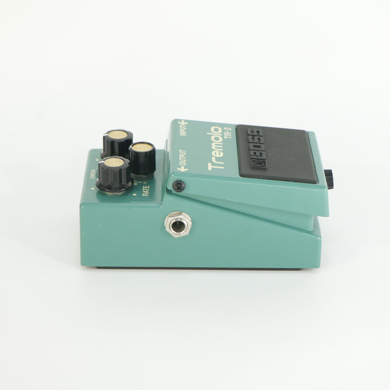 Boss TR-2 Tremolo (modded naar studio kwaliteit, s/n P4E6399, Silver Label, Made in Taiwan)