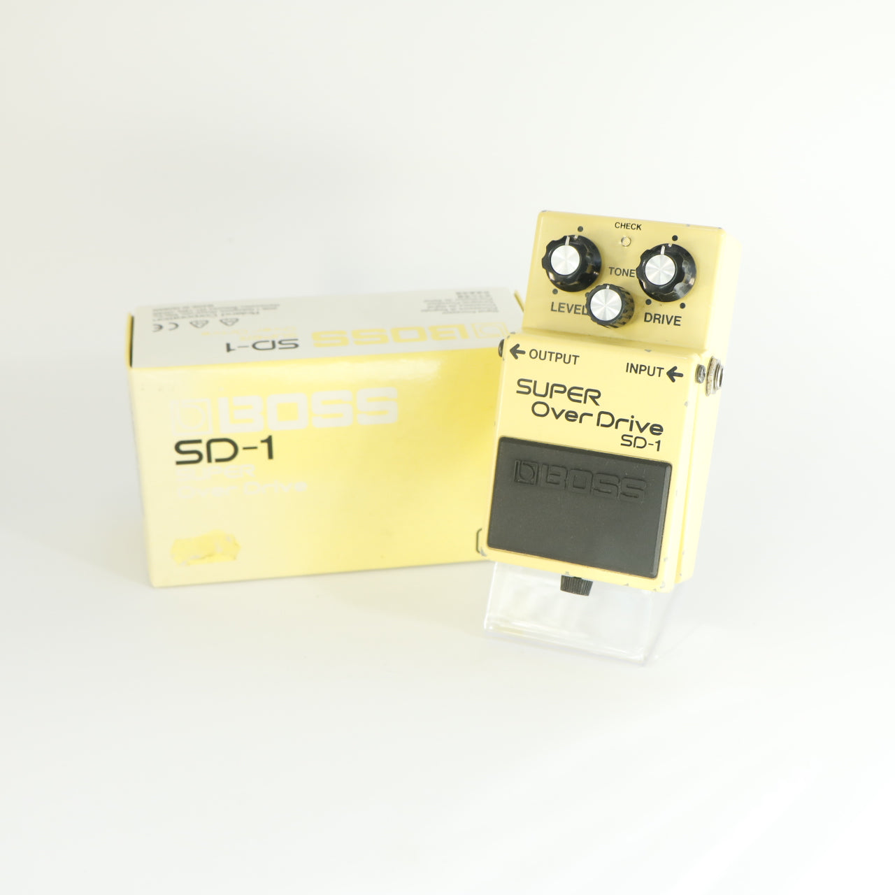 Boss SD-1 Super Overdrive (modded naar studiokwaliteit, s/n DB92361, Black Label, Made in Taiwan)