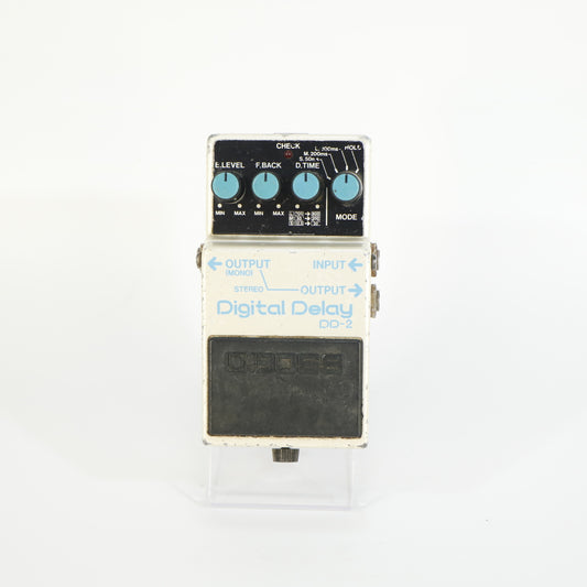 Boss DD-2 Digital Delay (s/n 40800, Vintage Long Chip, Blue Label, Gemaakt in Japan)
