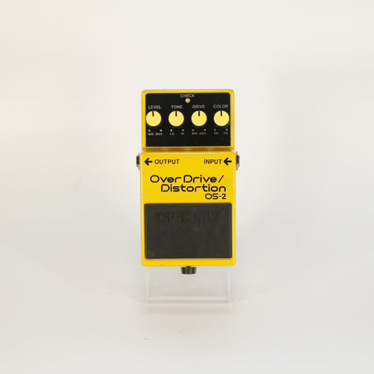 Boss OS-2 Overdrive Distortion (Gemod naar studio kwaliteit, s/n KJ83613, Silver Label, Made In Taiwan)
