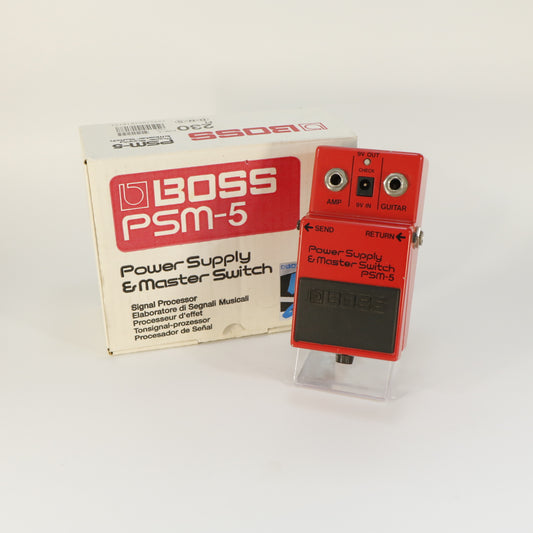 Boss PSM-5 Power Supply and Master Switch (s/n IB96076, Gemaakt in Japan, incl. doos)